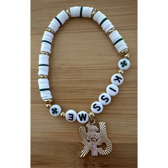 St Patricks Day Bracelet New Puka Beads Lucky Kiss Me Festive Party Para… - Picture 12 of 12
